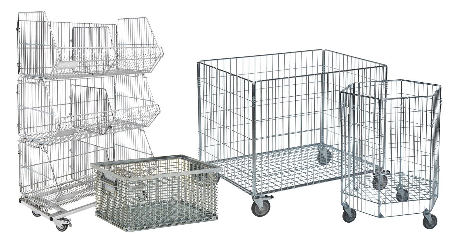 Stackable wire baskets